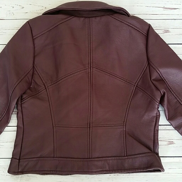 Textured Faux-leather Moto Jacket - Picture 4 of 8